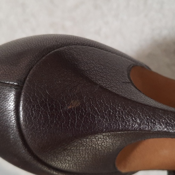 Brian Atwood Metallic Gray Strappy Heels - Picture 10 of 11